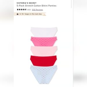 Victoria's secret 5 pack Stretch Cotton bikini panties XXL
